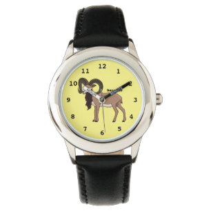 Mouflon goat illustration watch