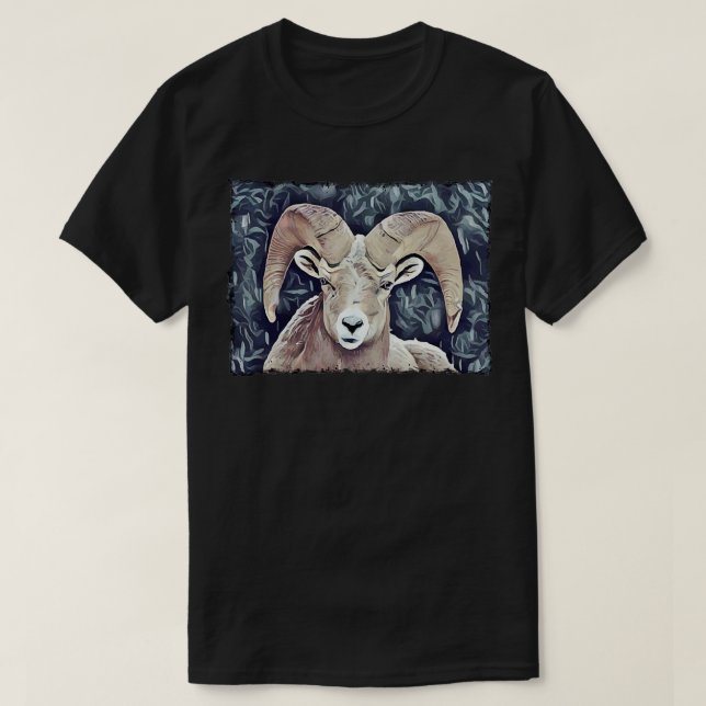 Mouflon Horn Sheep  T-Shirt (Design Front)