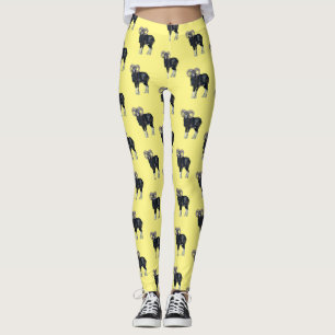 Mouflon sheep cartoon illustration leggings