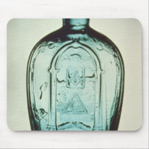 Mould-blown masonic flask mouse mat