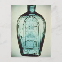 Mould-blown masonic flask