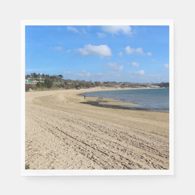 Moulin Blanc beach in Brest Napkin (Front)