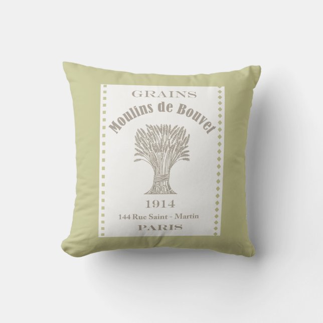 Moulin de Bouvet Grain Sack Cushion (Front)