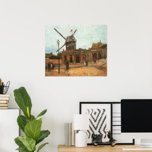 Moulin de la Galette by Vincent van Gogh, Windmill Poster