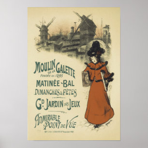Moulin de la Galette, Roedel Poster