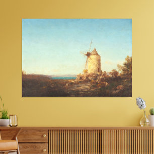Moulin De Saint-Mitre, Près De Martigues Canvas Print
