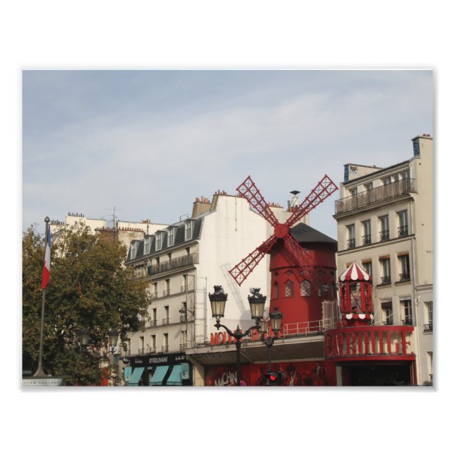 Moulin Rouge! Paris France Photography, Home decor Photo Print (Front)