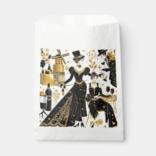 Moulin rouge style, black and gold, Rich luxury  Favour Bags