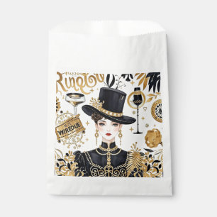 Moulin rouge style, black and gold, Rich luxury Favour Bags