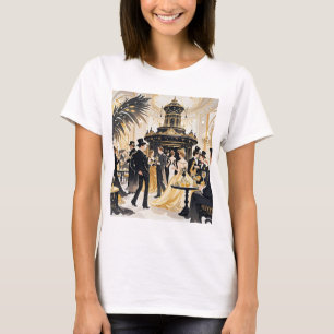 Moulin rouge style, black and gold, Rich luxury T-Shirt