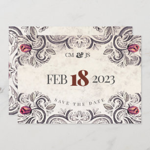 Mouline Rouge Rustic Rose Invitation