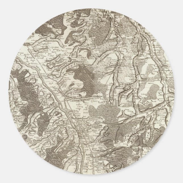 Moulins Classic Round Sticker (Front)