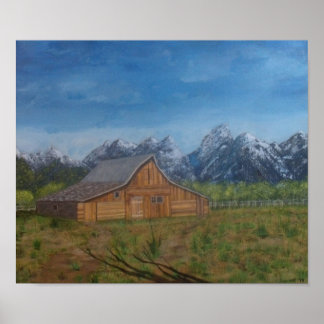 Moulton barn at the Grand Tetons Poster