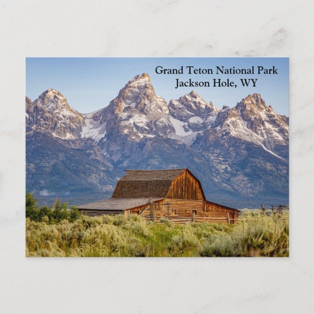 Moulton Barn in Grand Teton National Park  Holiday Postcard (Front)
