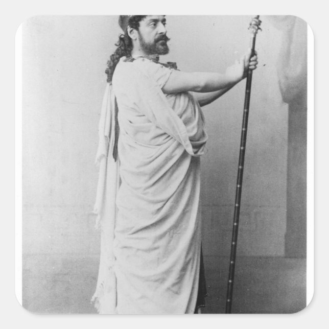 Mounet-Sully  as Oedipus in 'Oedipus Rex' Square Sticker (Front)