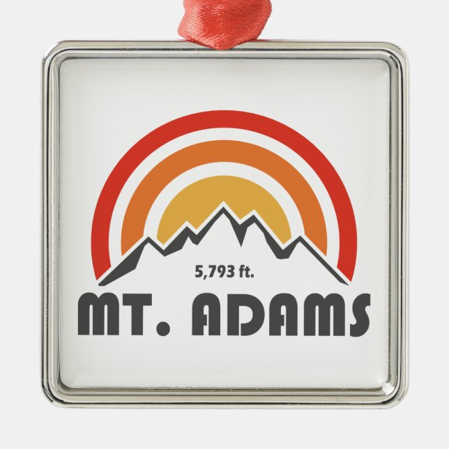 Mount Adams New Hampshire Metal Tree Decoration (Front)