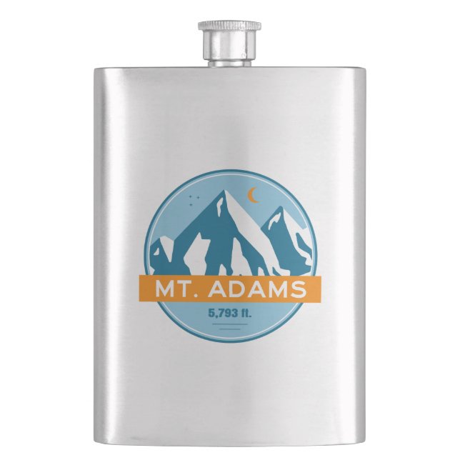 Mount Adams New Hampshire Stars Moon Hip Flask (Front)
