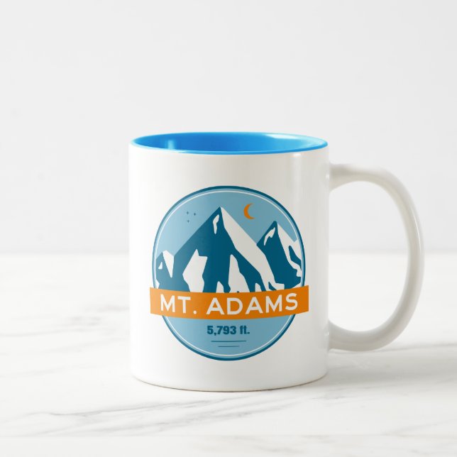Mount Adams New Hampshire Stars Moon Two-Tone Coffee Mug (Right)