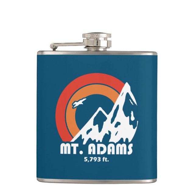 Mount Adams New Hampshire Sun Eagle Hip Flask (Front)