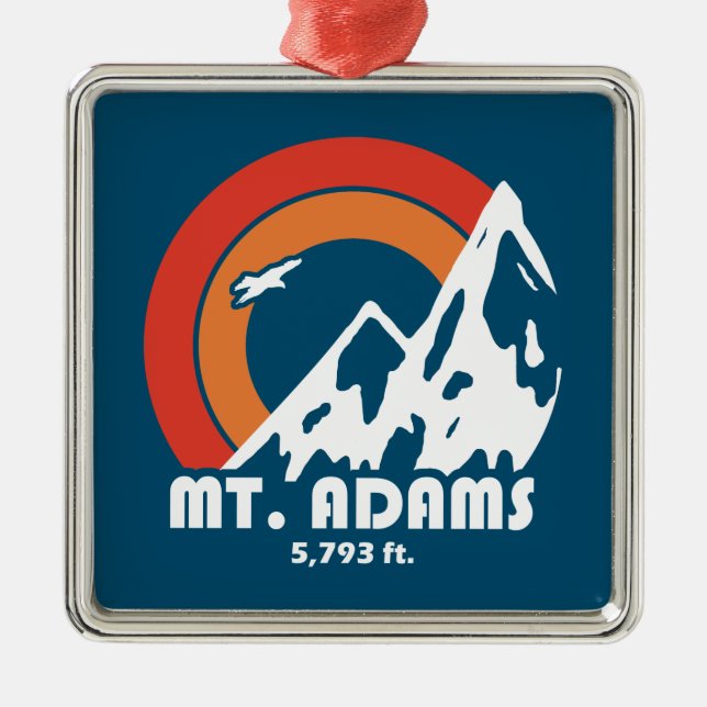 Mount Adams New Hampshire Sun Eagle Metal Tree Decoration (Front)