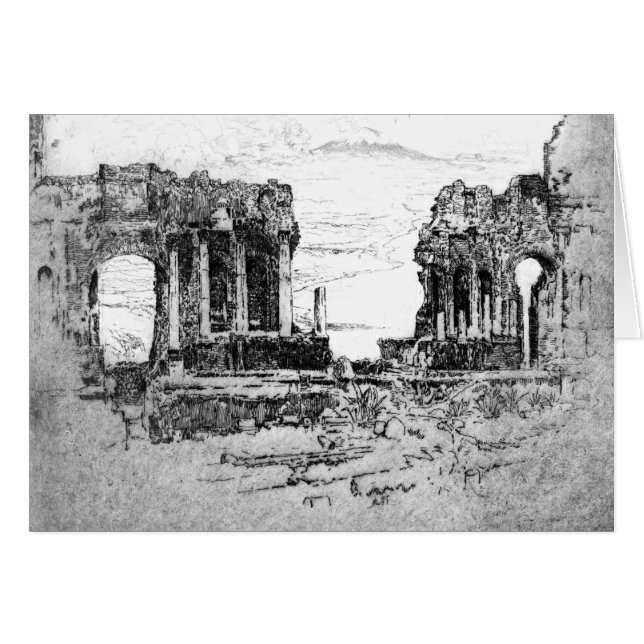 Mount Aetna from Taormina 1913 (Front Horizontal)