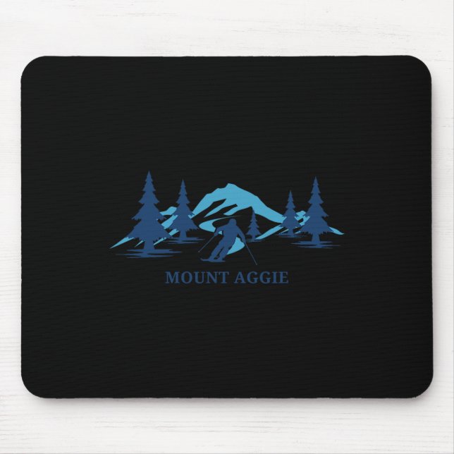 Mount Aggie Texas Ski Resort Skiing Skier  Mouse Mat (Front)