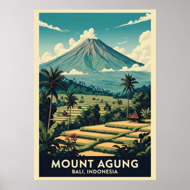 Mount Agung Bali Indonesia V02 Poster (Front)