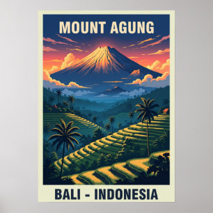 Mount Agung Bali Indonesia V03 Poster