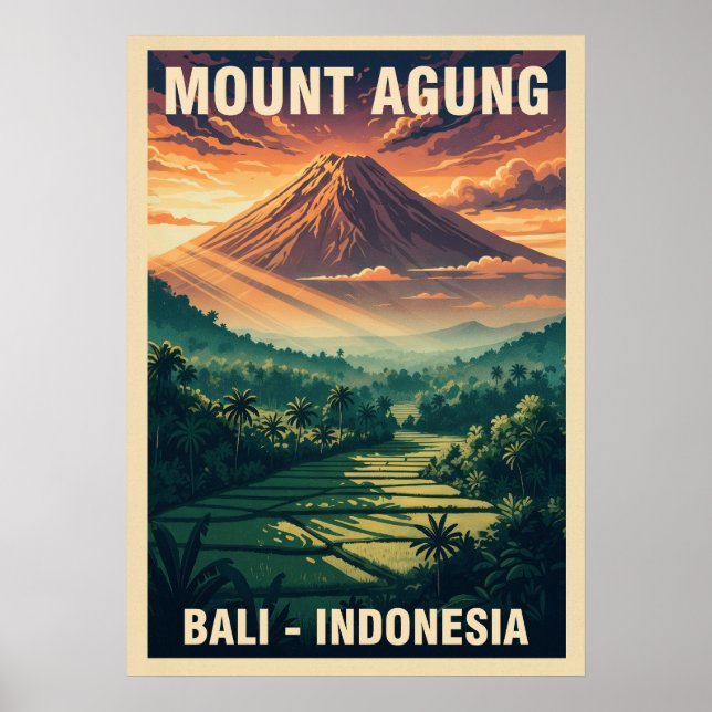Mount Agung Bali Indonesia V04 Poster (Front)