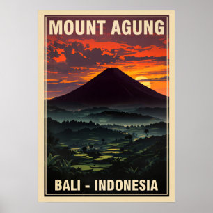 Mount Agung Bali Indonesia V05 Poster