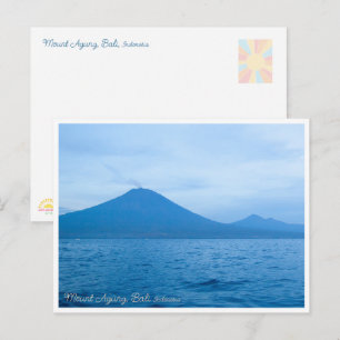 Mount Agung Bali Sunrise Travel Postcard