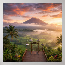 Mount Agung View Lahangan Sweet Bali Landscape Art