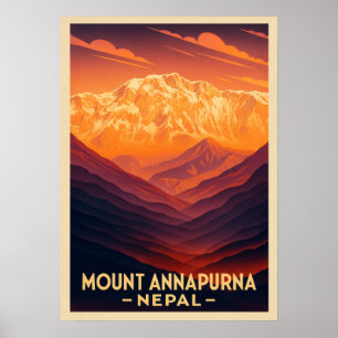 Mount Annapurna Nepal V03 Poster