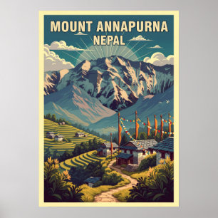 Mount Annapurna Nepal V06 Poster
