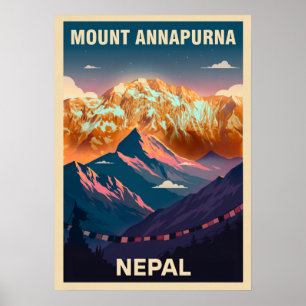Mount Annapurna Nepal V07 Poster