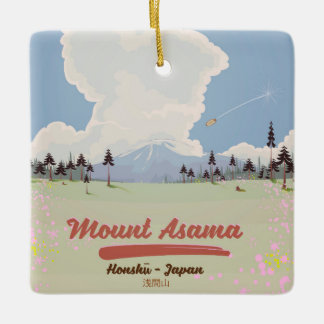 Mount Asama Honshū. Ceramic Tree Decoration