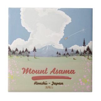 Mount Asama Honshū. Tile