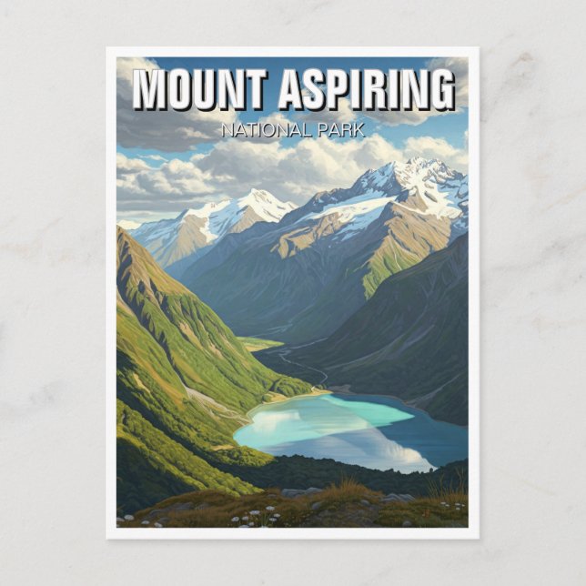 Mount Aspiring National Park New Zealand Travel Postcard (Front)