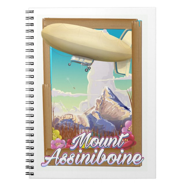 Mount Assiniboine Blimp vacation poster Notebook (Front)