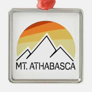 Mount Athabasca Alberta Retro Metal Tree Decoration