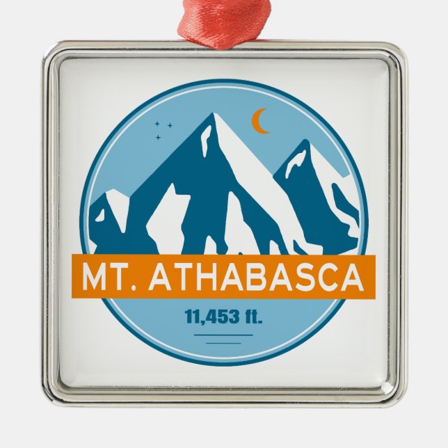 Mount Athabasca Stars Moon Metal Tree Decoration (Front)