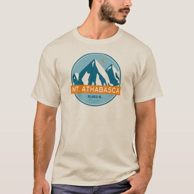 Mount Athabasca Stars Moon T-Shirt (Front)