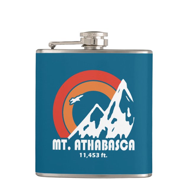 Mount Athabasca Sun Eagle Hip Flask (Front)