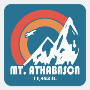Mount Athabasca Sun Eagle Square Sticker