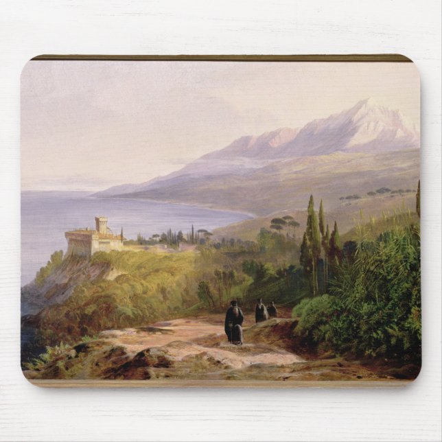 Mount Athos and the Monastery of Stavroniketes, 18 Mouse Mat (Front)