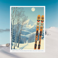 Mount Bachelor Oregon ski area Postcard