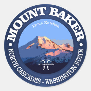 Mount Baker Classic Round Sticker