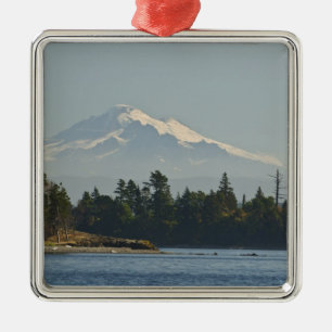 Mount Baker dominates landscape Metal Tree Decoration