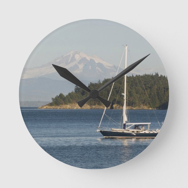 Mount Baker dominates landscape Round Clock (Front)