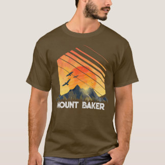 MOUNT BAKER Mountain Vintage Mountains Ski T-Shirt